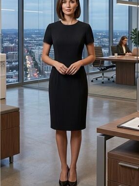 Brooks Brothers Black Sheath Dress Sz 6